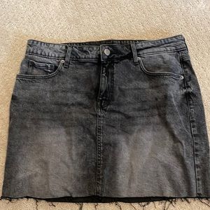 Faded black denim tattered old navy skirt never worn